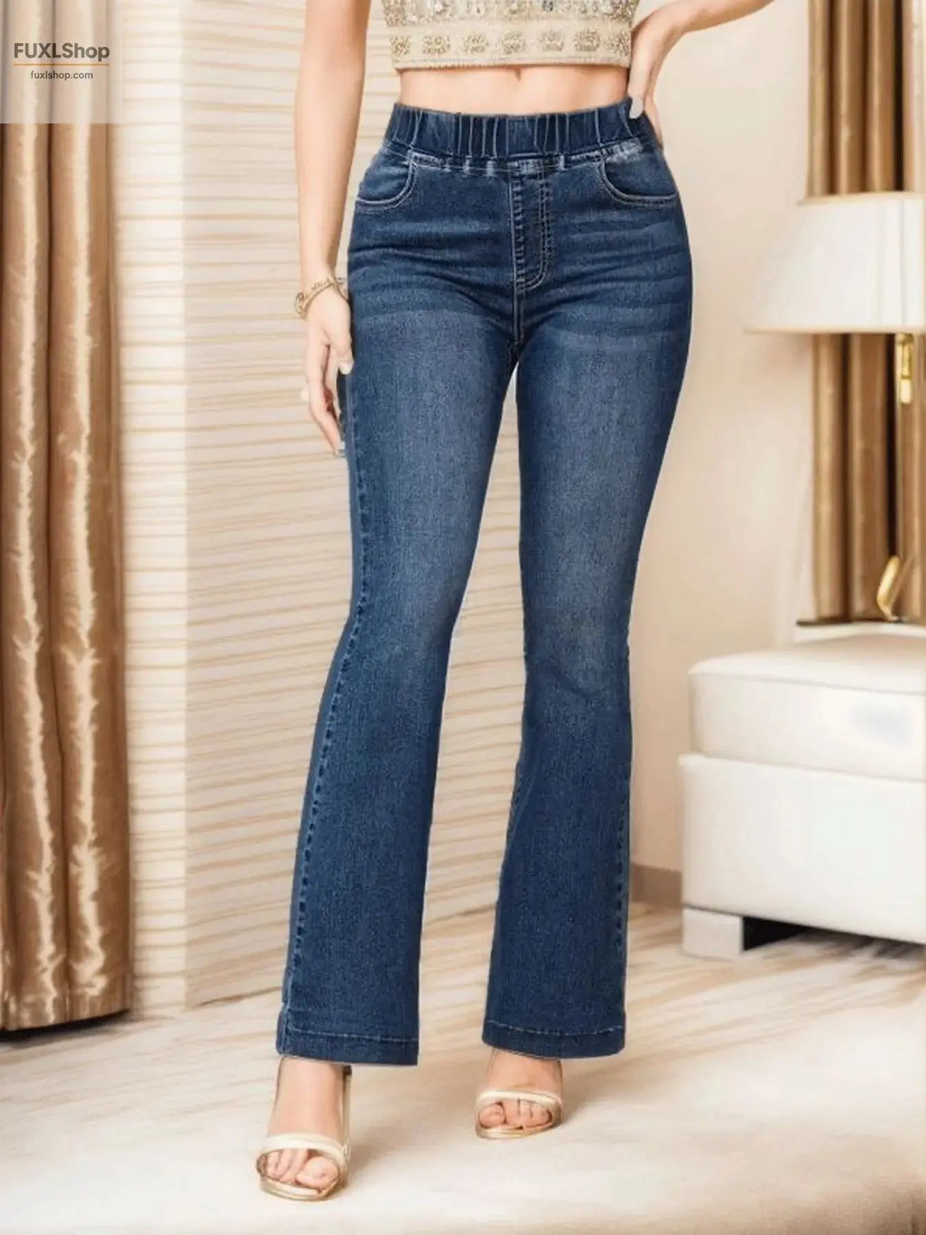 Hochstretch Damen Bootcut-Jeans – Figurformend & Bequem | FUXL - FUXL-Shopify