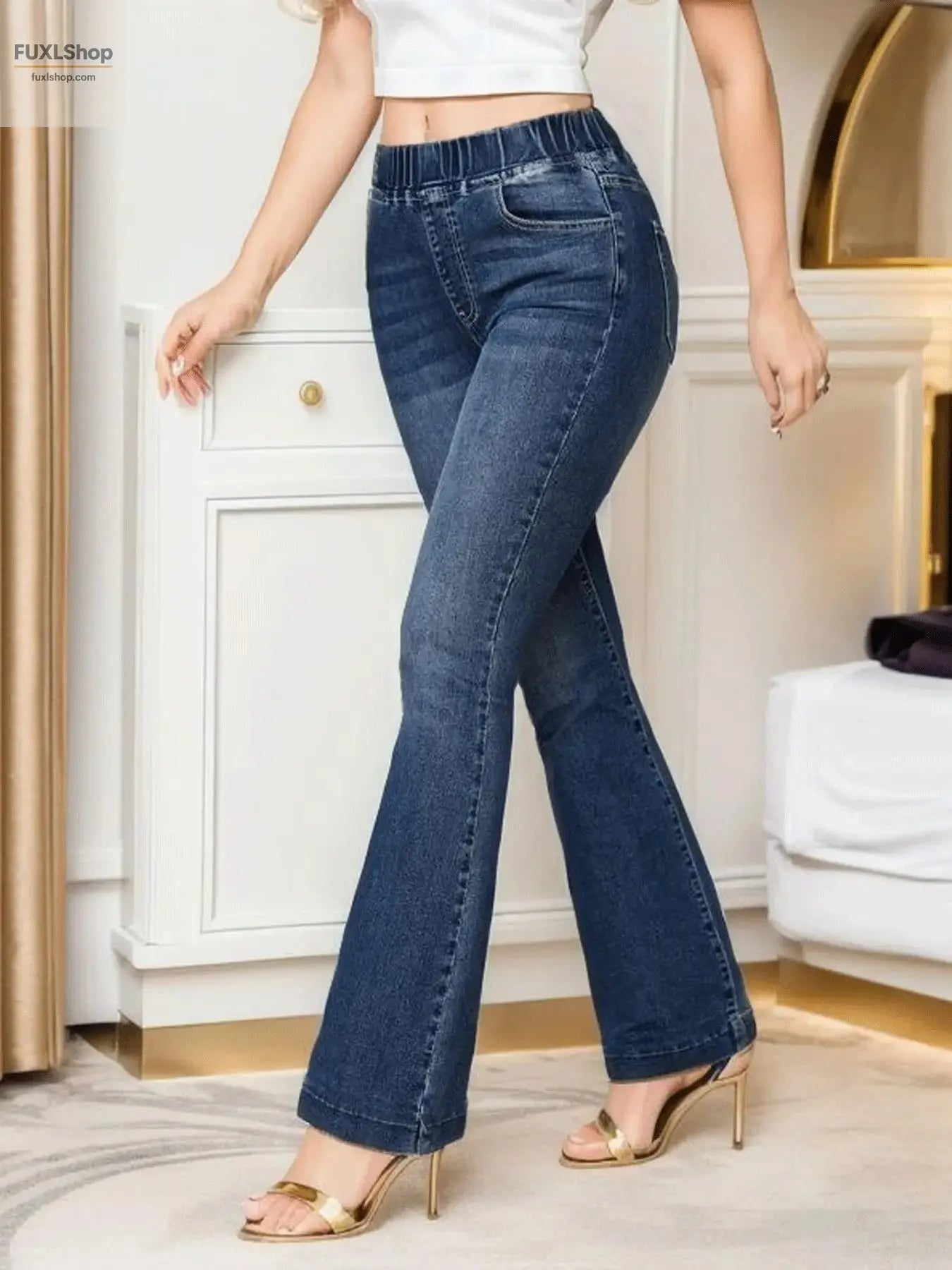 Hochstretch Damen Bootcut-Jeans – Figurformend & Bequem | FUXL - FUXL-Shopify