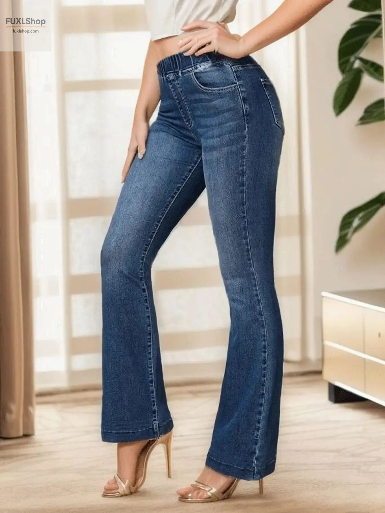 Hochstretch Damen Bootcut-Jeans – Figurformend & Bequem | FUXL - FUXL-Shopify