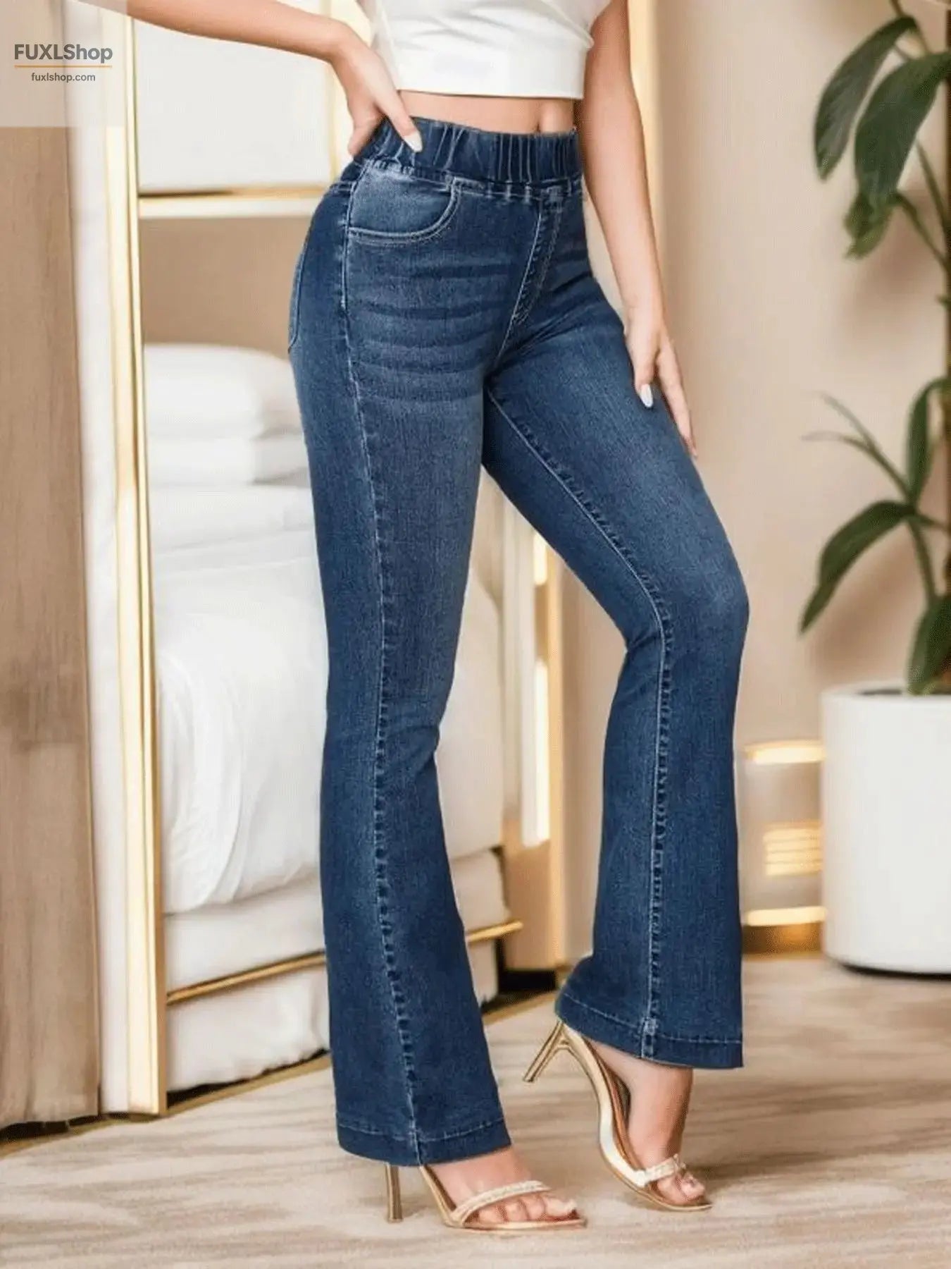 Hochstretch Damen Bootcut-Jeans – Figurformend & Bequem | FUXL - FUXL-Shopify