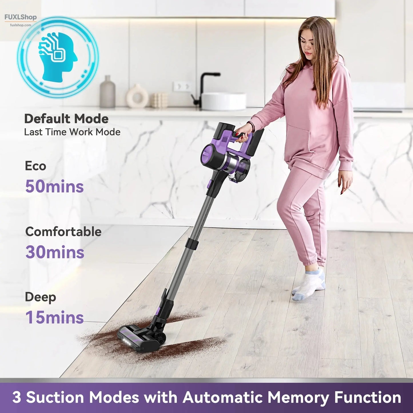 INSE S10 Akku-Staubsauger – 6-in-1 Kabelloser Staubsauger mit 30Kpa Saugkraft & 50 Min Laufzeit – Leicht & Flexibel (3-6 kg) - FUXL-Shopify