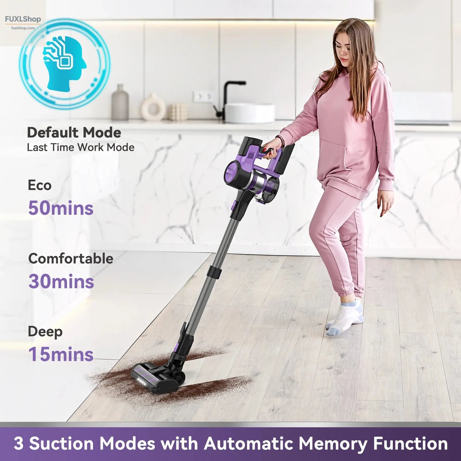 INSE S10 Akku-Staubsauger – 6-in-1 Kabelloser Staubsauger mit 30Kpa Saugkraft & 50 Min Laufzeit – Leicht & Flexibel (3-6 kg) - FUXL-Shopify