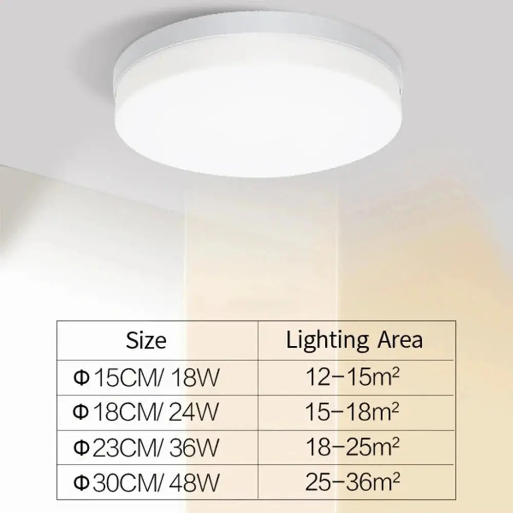 IRALAN Modern LED Ceiling Light Round 48W/36W/24W/18W For Kitchen, Bathroom, Bedroom - FUXL-Shopify
