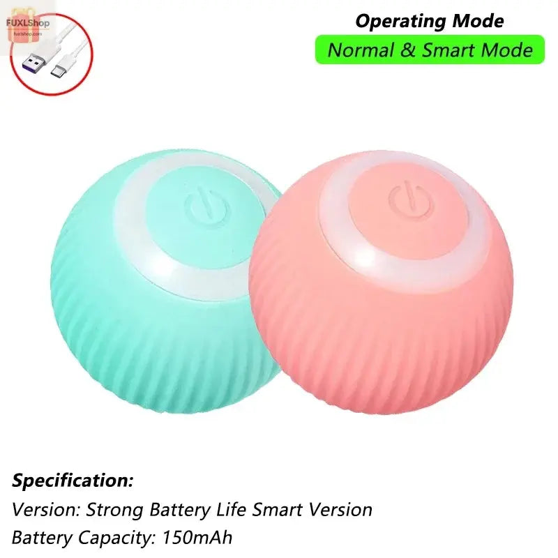 Interaktives Ballspielzeug für Katzen, automatisch rollender Ball mit Schwanz, wiederaufladbares, intelligente Maus für Katzen - FUXL-Shopify