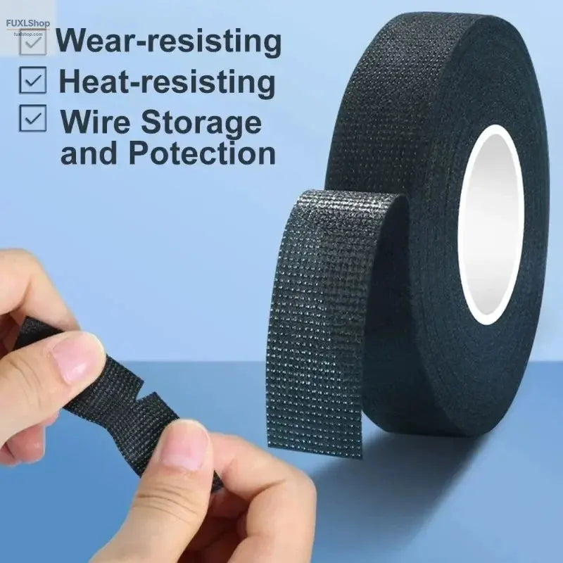 Electrical Tape Heat-resistant Harness Bundle Insulation Auto Wiring Fabric Cloth Wrap Waterproof Cable Organizer Adhesive Tapes - FUXL-Shopify