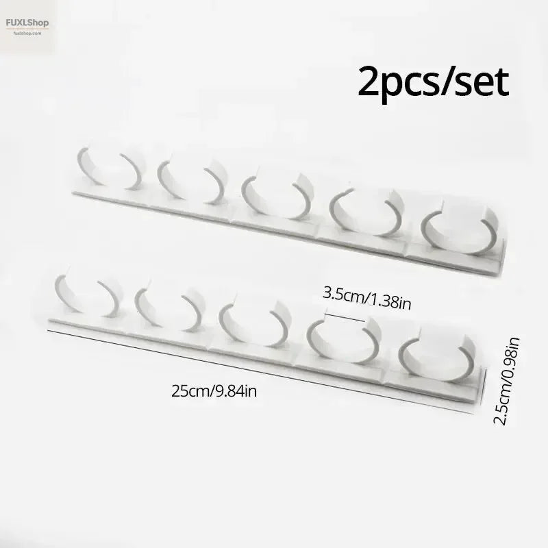 Gewürzregal Wandmontage Selbstklebend 2er Set PP-Kunststoff Küchenregal Gewürzhalter Organizer - FUXLShop