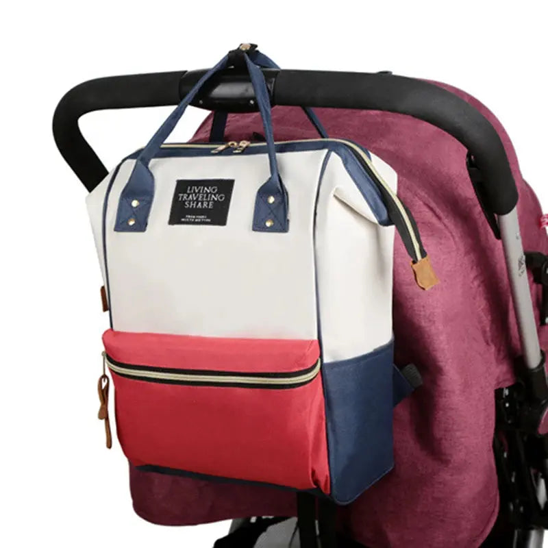 Large Capacity Canvas Mommy Bag Multifunctional Baby Bottle Thermal Insulation Travel Storage Bag Fashion Mommy Bag Hanging Bag - FUXL-Shopify