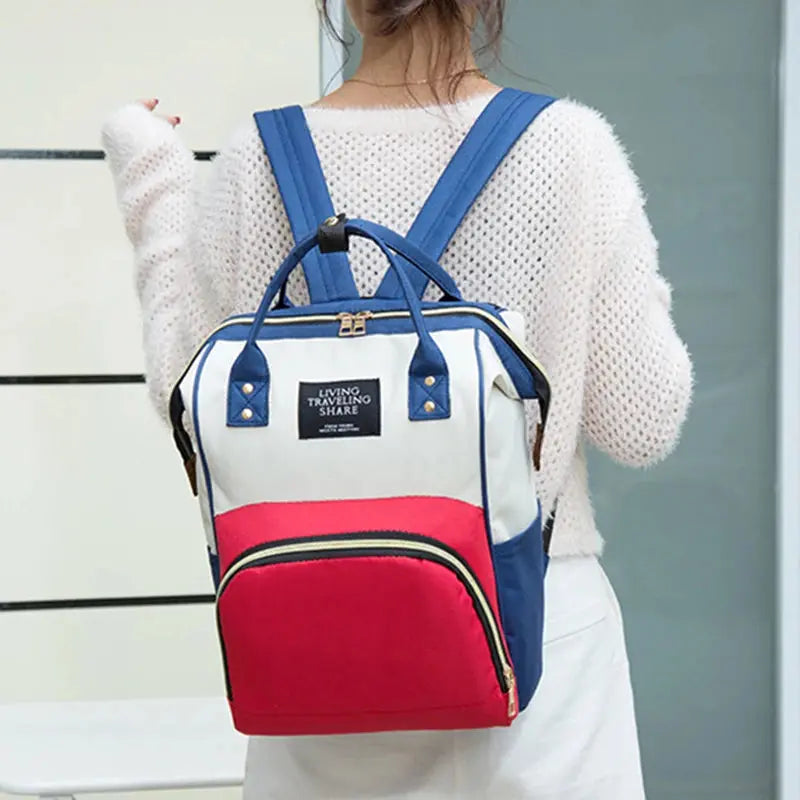 Large Capacity Canvas Mommy Bag Multifunctional Baby Bottle Thermal Insulation Travel Storage Bag Fashion Mommy Bag Hanging Bag - FUXL-Shopify