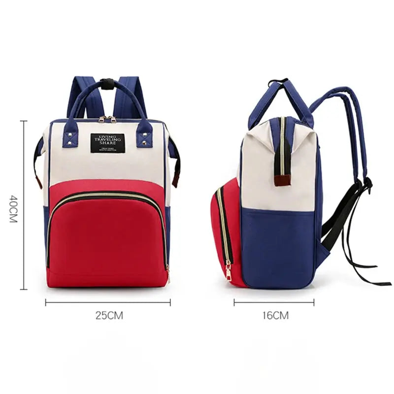 Large Capacity Canvas Mommy Bag Multifunctional Baby Bottle Thermal Insulation Travel Storage Bag Fashion Mommy Bag Hanging Bag - FUXL-Shopify