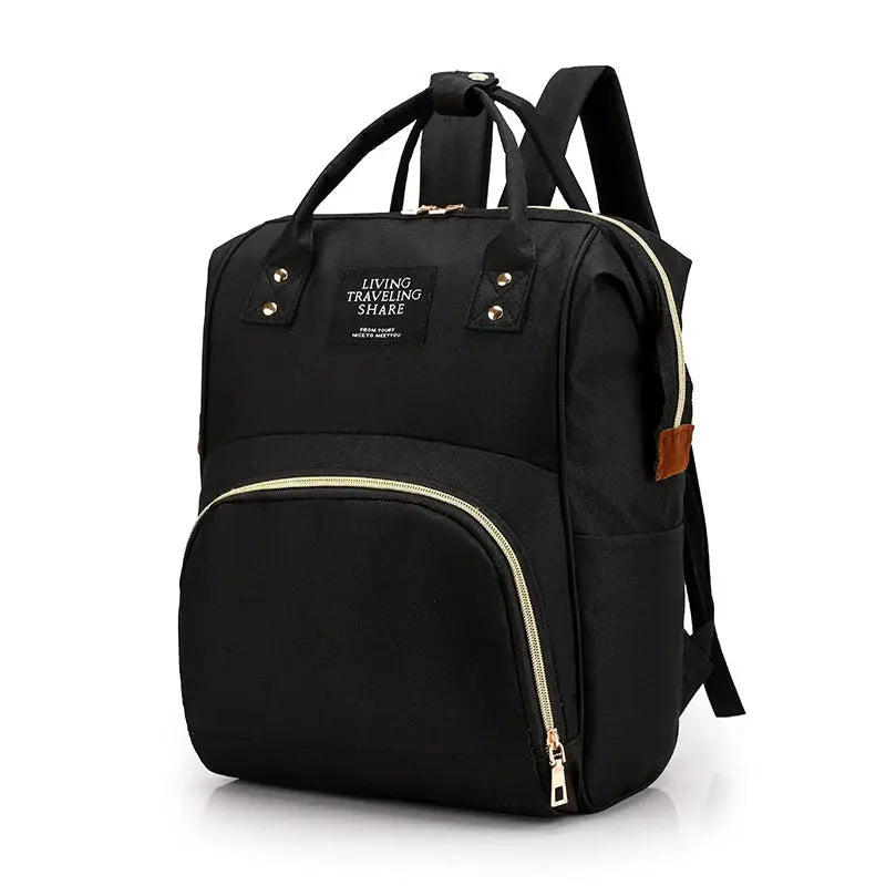 Large Capacity Canvas Mommy Bag Multifunctional Baby Bottle Thermal Insulation Travel Storage Bag Fashion Mommy Bag Hanging Bag - FUXL-Shopify