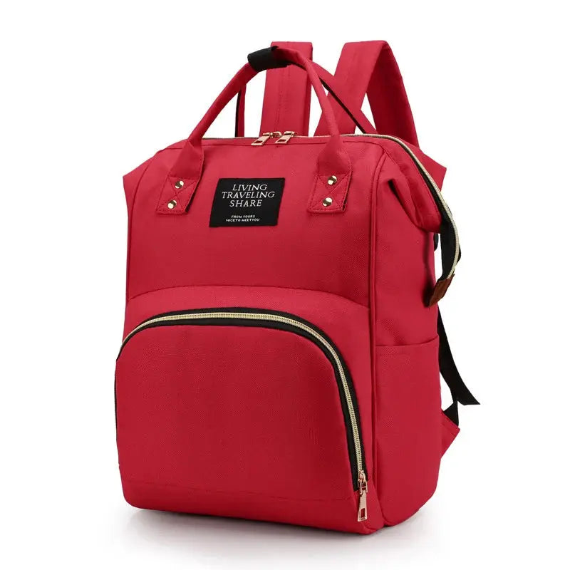 Large Capacity Canvas Mommy Bag Multifunctional Baby Bottle Thermal Insulation Travel Storage Bag Fashion Mommy Bag Hanging Bag - FUXL-Shopify