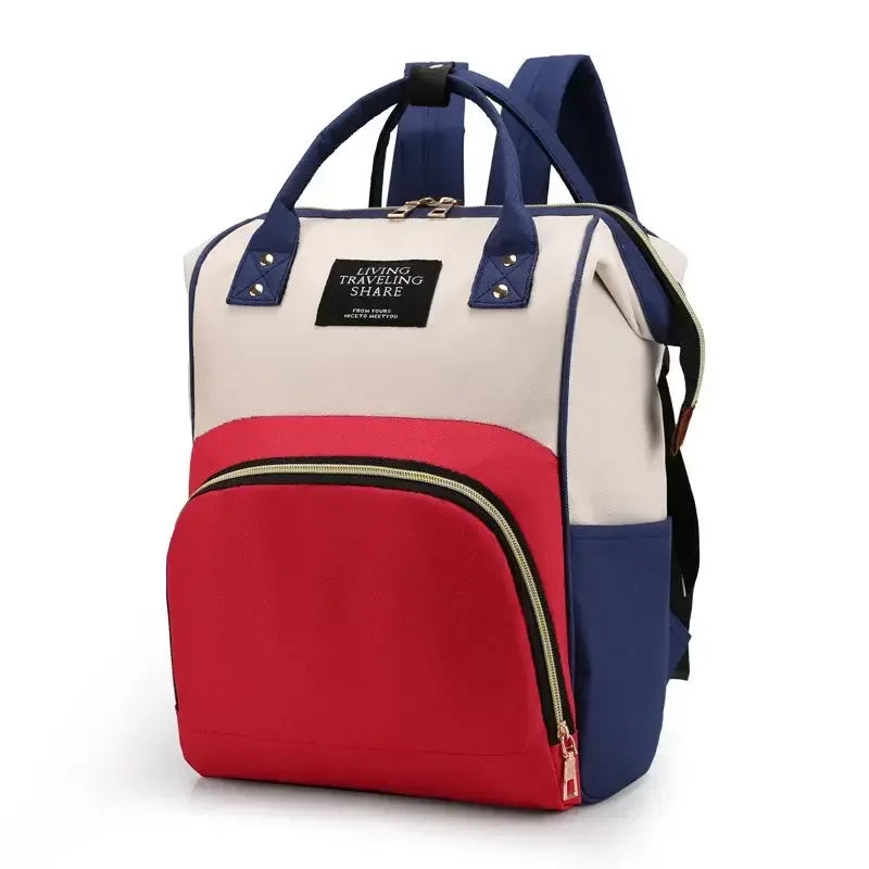 Wickeltasche Thermotasche Baby Isoliert Flaschenhalter Canvas Rucksack Multifunktional Reise - FUXLShop