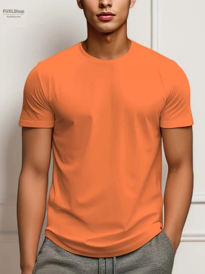 Lässige T-Shirts im schlichten Stil für Herren mit Cartoon-Motiv, bequemes T-Shirt mit Rundhalsausschnitt und kurzen Ärmeln, Pyjama-Oberteil für den Sommer und die Freizeit - FUXL-Shopify