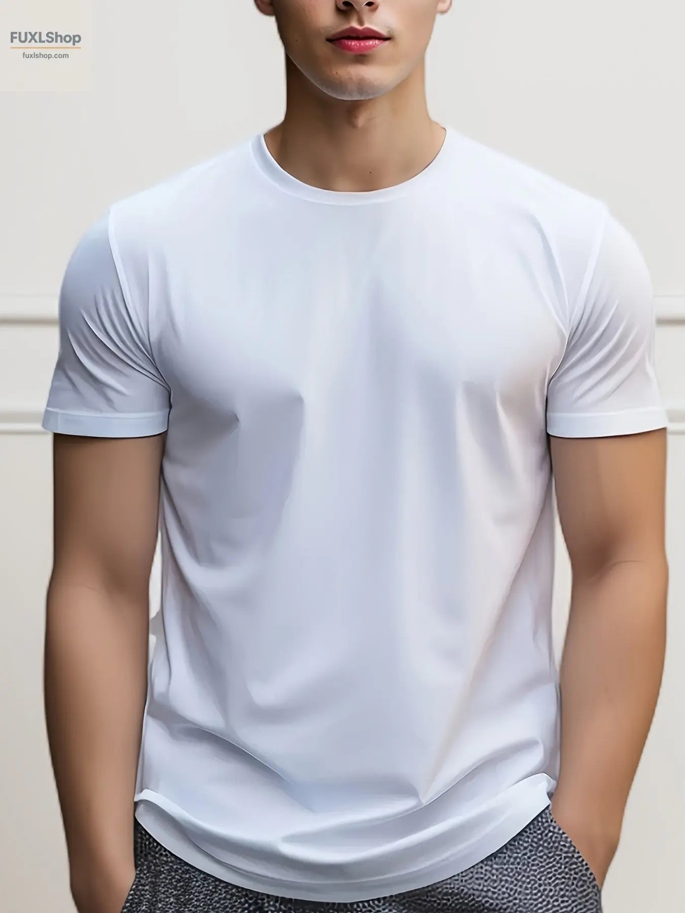 Lässige T-Shirts im schlichten Stil für Herren mit Cartoon-Motiv, bequemes T-Shirt mit Rundhalsausschnitt und kurzen Ärmeln, Pyjama-Oberteil für den Sommer und die Freizeit - FUXL-Shopify
