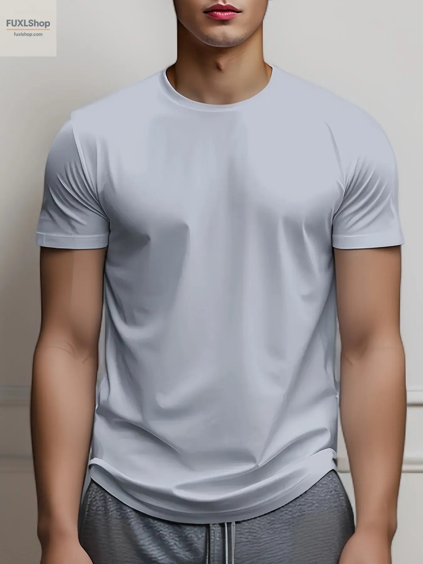 Lässige T-Shirts im schlichten Stil für Herren mit Cartoon-Motiv, bequemes T-Shirt mit Rundhalsausschnitt und kurzen Ärmeln, Pyjama-Oberteil für den Sommer und die Freizeit - FUXL-Shopify