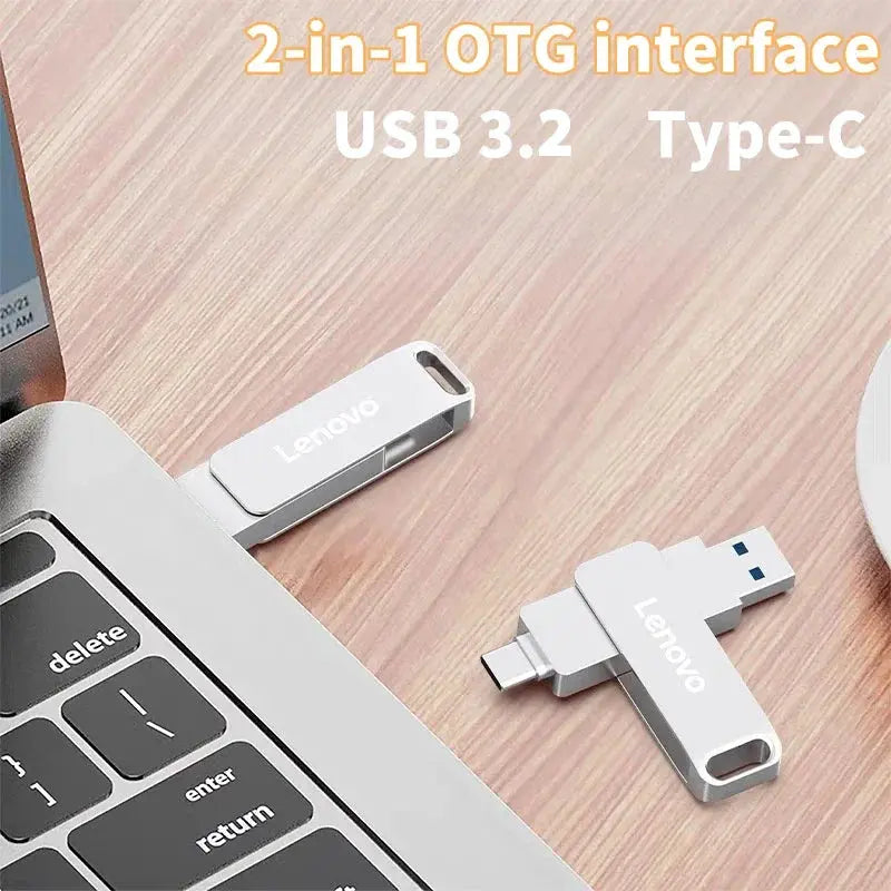 Lenovo 16TB USB 3.0 Flash Drive U Disk Type-C Interface High Speed Transfer 8TB 4TB Large Capacity Metal Pendrive Memoria Stick FUXL-Shopify