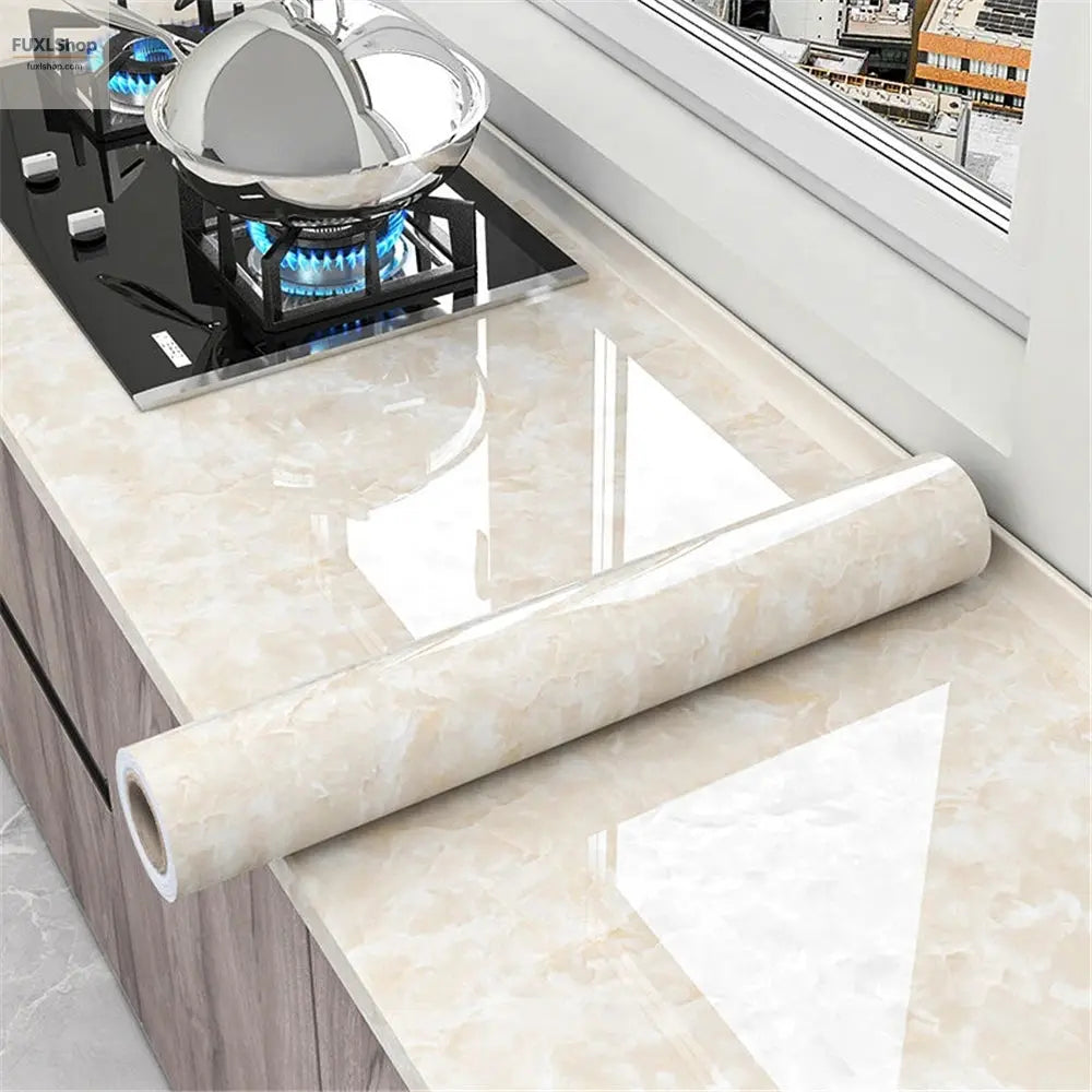 Luck Amy PVC Pearl Film Selbstklebende Tapete – Hochglanz, wasserfest & schimmelresistent für Küche, Schrank & Möbel (Schwarz/Weiß) - FUXL-Shopify