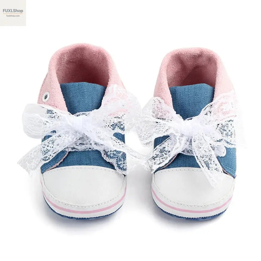 MUPLY Baby Mädchen Schuhe – Weiße Spitzenschühchen mit Blumenstickerei (0-18 Monate) - FUXL-Shopify