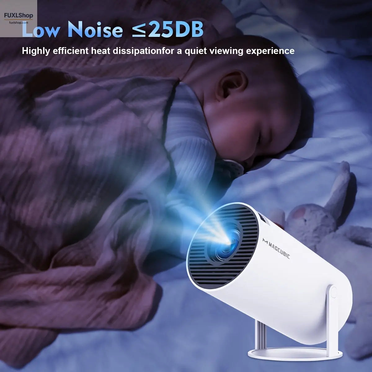 Magcubic HY300 Pro Wifi6 Projector with Android 11, Native Resolution of 1280X720P, Supports 4K, Wireless 5.0, And Is a Portable Home Cinema Projector. - FUXL-Shopify