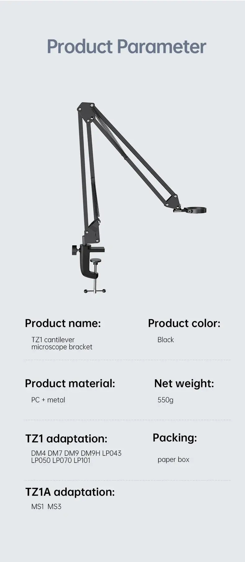 Mikroskoparmständer, Verstellbare Metallhalterung für Münzmikroskope - FUXL-Shopify