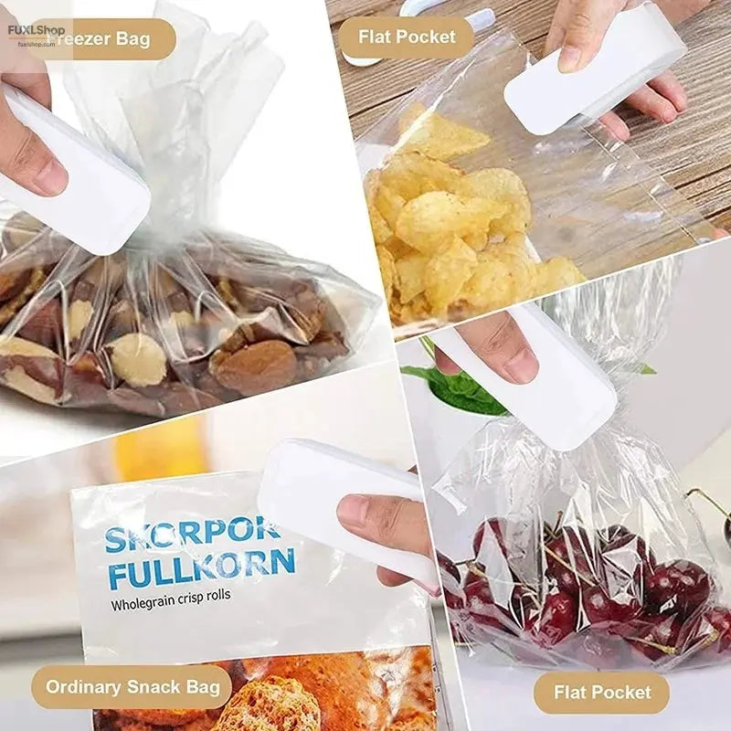 Mini Heat Bag Sealing Machine Package Sealer Bags Thermal Plastic Food Bag Closure Portable Sealer Food Packaging Heat Sealer - FUXL-Shopify