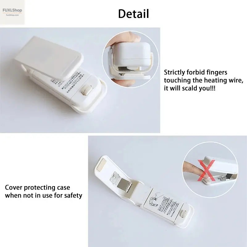 Mini Heat Bag Sealing Machine Package Sealer Bags Thermal Plastic Food Bag Closure Portable Sealer Food Packaging Heat Sealer - FUXL-Shopify