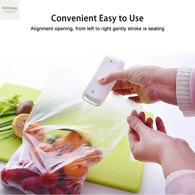 Mini Heat Bag Sealing Machine Package Sealer Bags Thermal Plastic Food Bag Closure Portable Sealer Food Packaging Heat Sealer - FUXL-Shopify