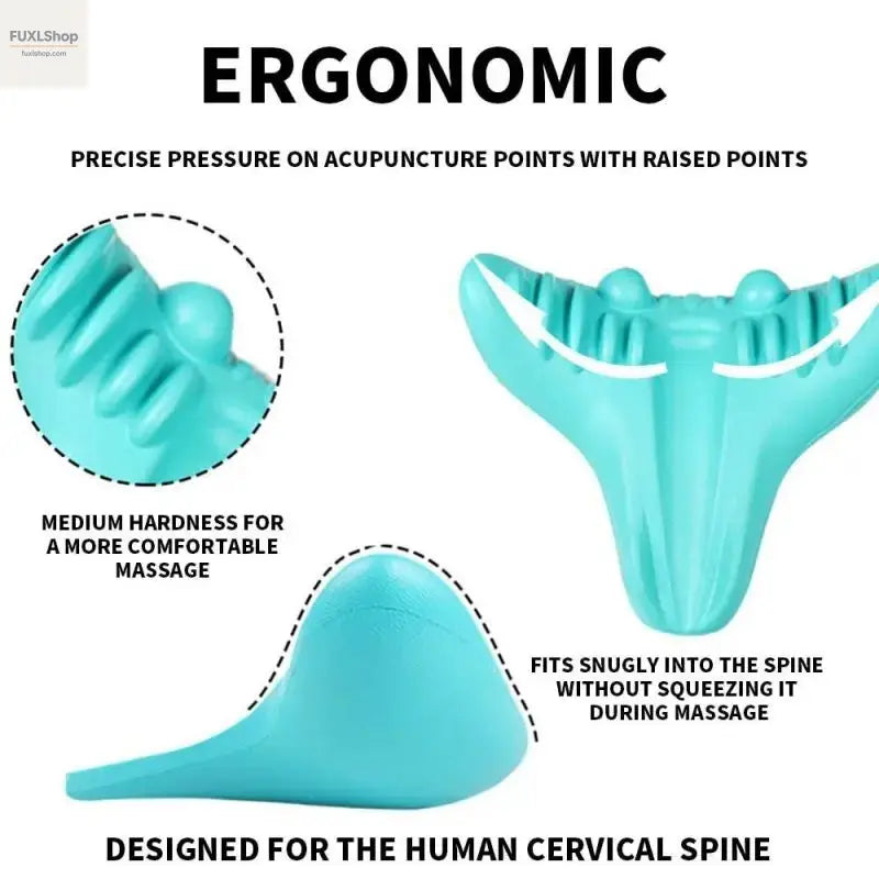 Neck Shoulder Stretcher Relaxer Cervical Chiropractic Traction Device Massage Pillow for Pain Relief Cervical Spine Alignment - FUXL-Shopify