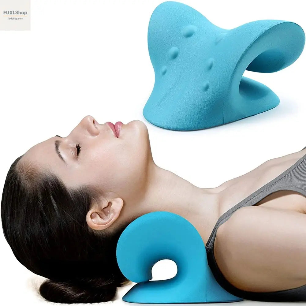 Neck Shoulder Stretcher Relaxer Cervical Chiropractic Traction Device Massage Pillow for Pain Relief Cervical Spine Alignment - FUXL-Shopify