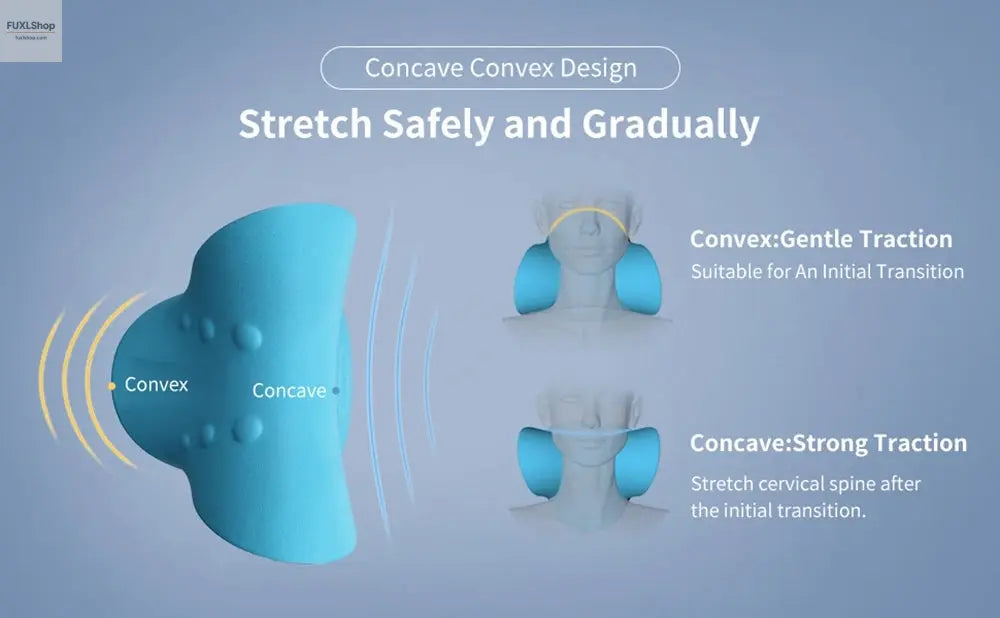 Neck Shoulder Stretcher Relaxer Cervical Chiropractic Traction Device Massage Pillow for Pain Relief Cervical Spine Alignment - FUXL-Shopify