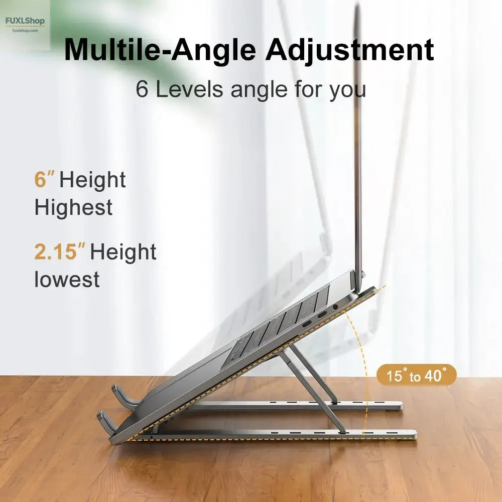 Zusammengeklappter Notebookhalter für Reisen