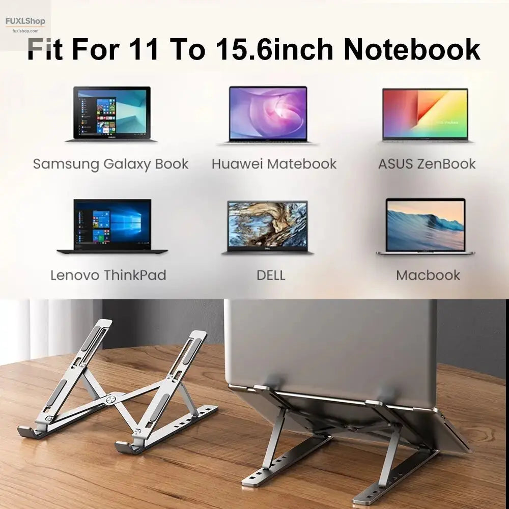 Zusammengeklappter Notebookhalter für Reisen