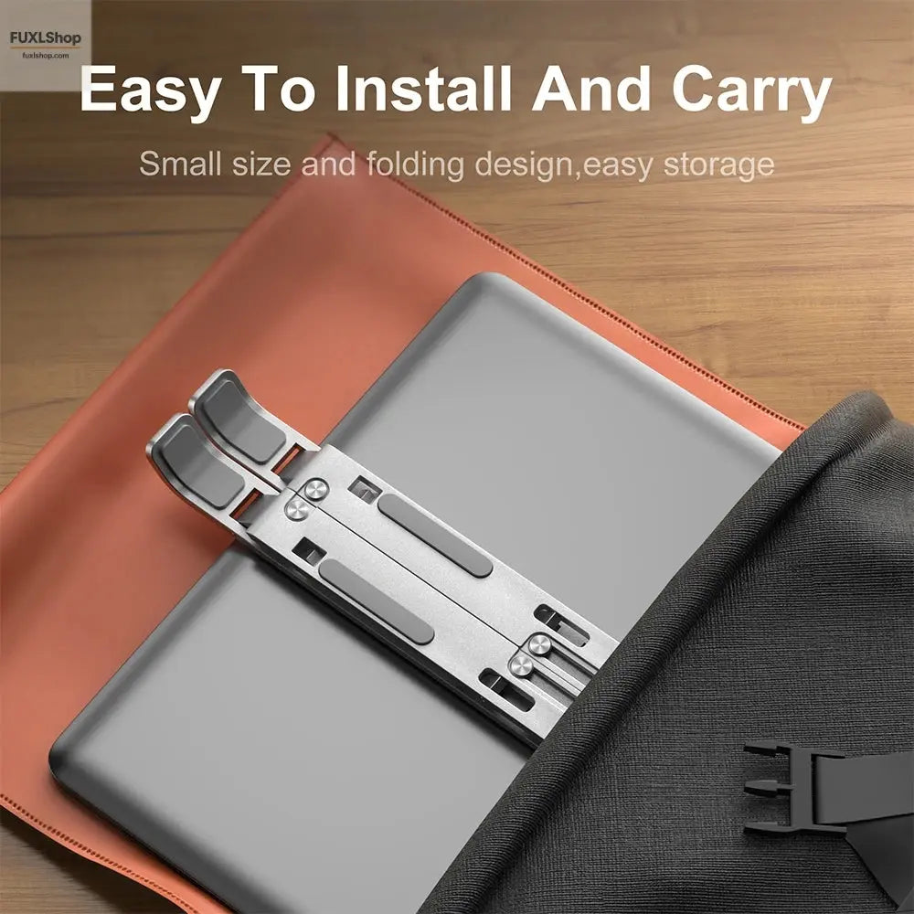 Zusammengeklappter Notebookhalter für Reisen