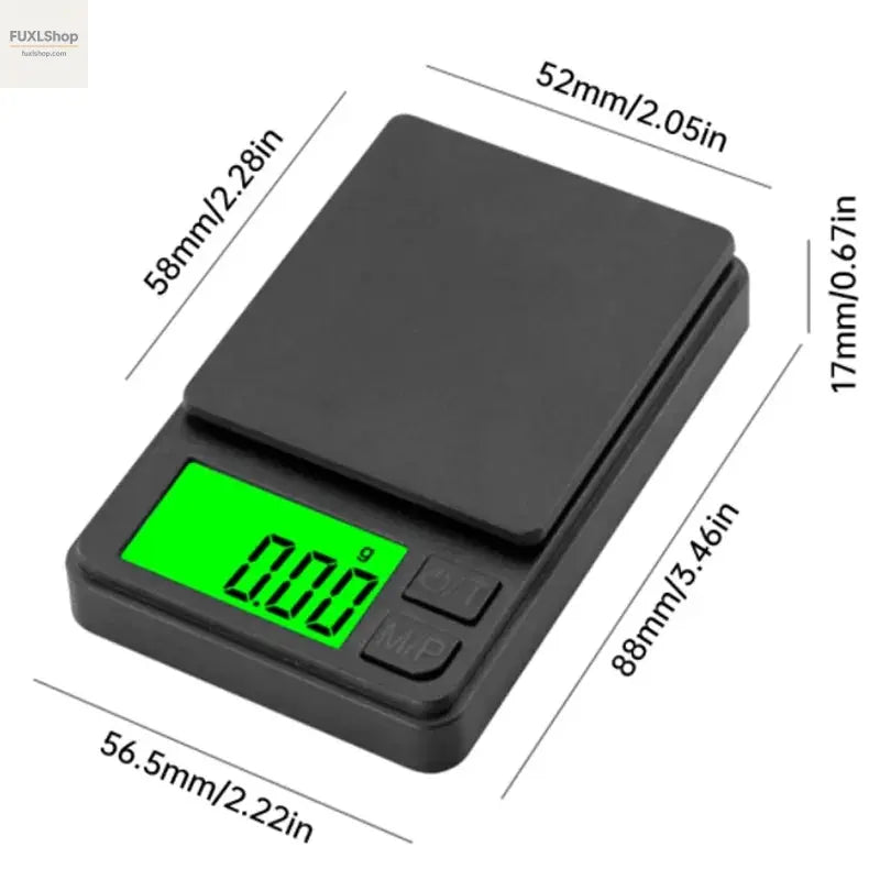 Präzisions-Taschenwaage 1000g x 0,1g – Digitale Grammwaage für Lebensmittel, Schmuck & mehr – Kompaktreise-Waage - FUXL-Shopify