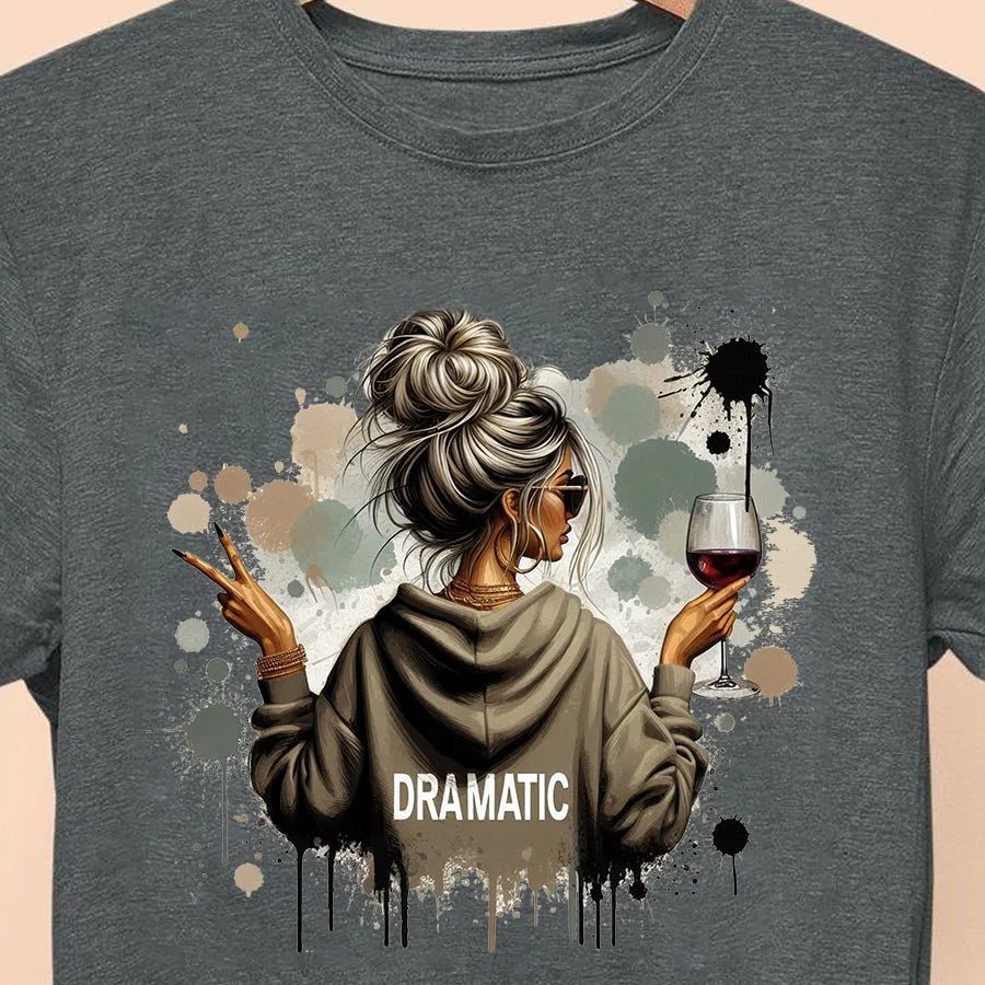 Dramatische Vintage-Aufkleber – Bügelbare Wärmeübertragungssticker für T-Shirts, Hoodies & Taschen – Retro-Design für Kleidung & Stoff