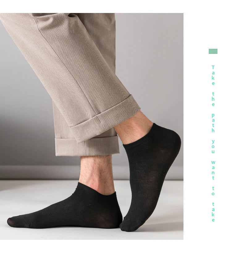 5 Pairs of Women's/men's Boat Socks Invisible Low Cut Anti Slip Summer No Show Ankle Socks Solid Color Casual Breathable - FUXL-Shopify