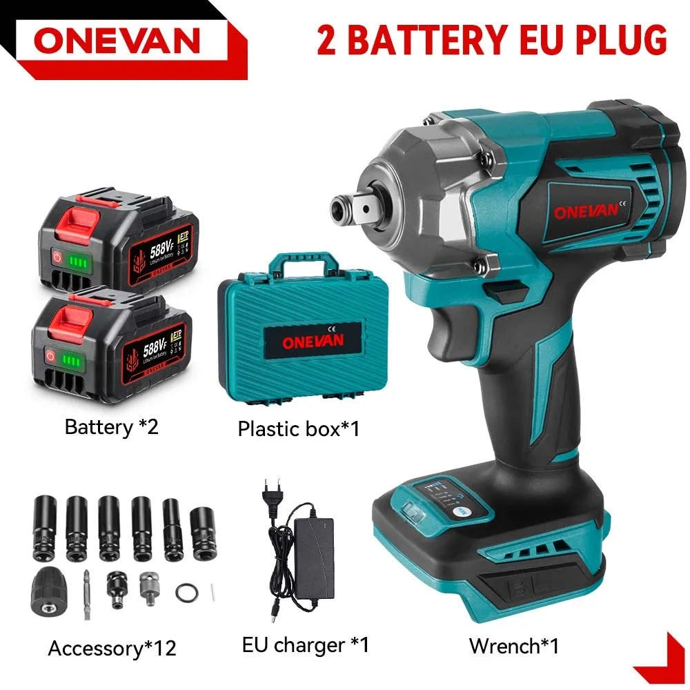 ONEVAN 1200 N.M Bürstenloser Akku-Schlagschrauber 18V, 3 Funktionen