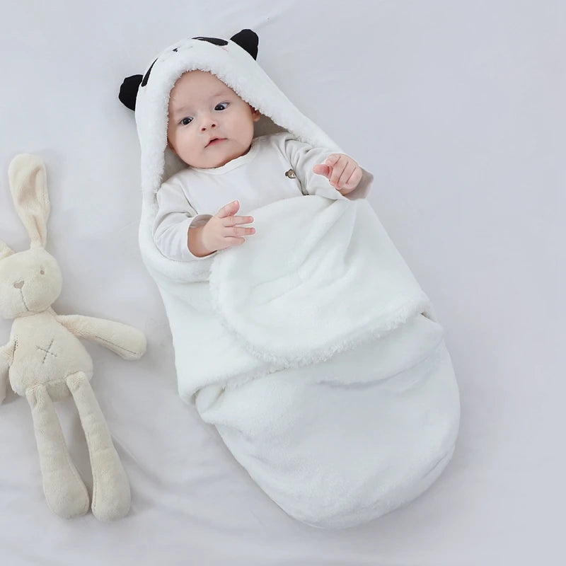 Weiche Babyschlafsäcke, warm, für Herbst und Winter, Wickeldecken für Neugeborene, Cartoon-Kokon für Babys, Flanell-Babyschlafsack, 0–9 Monate - FUXL-Shopify