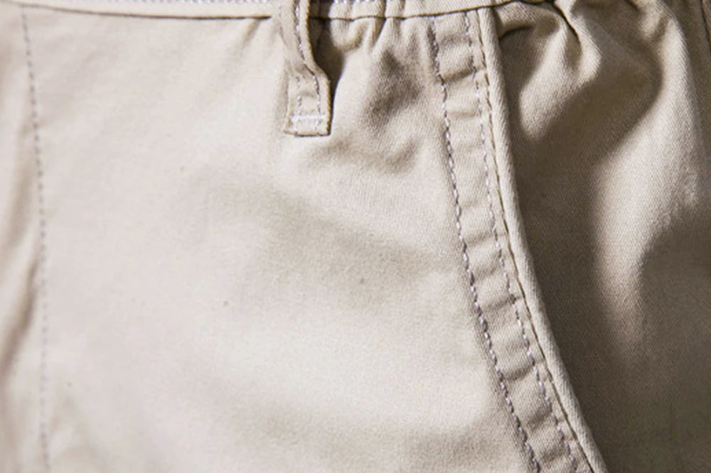 2025 neue Sommer 100% Baumwolle Solide Shorts Männer Hohe Qualität Casual Business Social Elastische Taille Männer Shorts 10 Farben Strand shorts - FUXL-Shopify