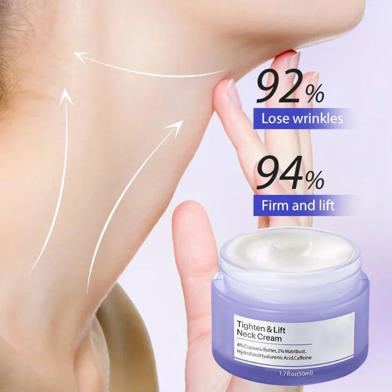 Anti-Aging Halscreme – Straffend & Glättend – Pflege gegen Falten & dunkle Haut – Intensiv Feuchtigkeitsspendend mit Aufhell-Effekt
