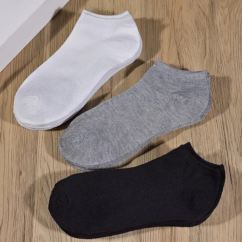 5 Pairs of Women's/men's Boat Socks Invisible Low Cut Anti Slip Summer No Show Ankle Socks Solid Color Casual Breathable - FUXL-Shopify