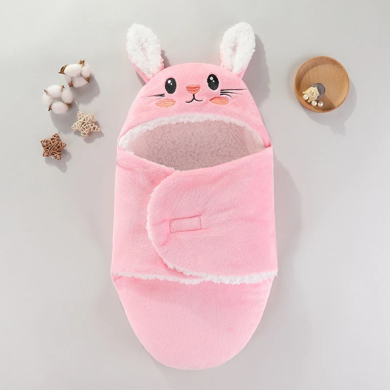 Weiche Babyschlafsäcke, warm, für Herbst und Winter, Wickeldecken für Neugeborene, Cartoon-Kokon für Babys, Flanell-Babyschlafsack, 0–9 Monate - FUXL-Shopify