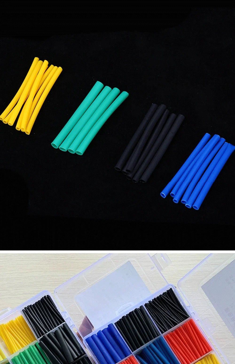 Schrumpfschlauch, thermobeständiges Rohr, Schrumpfverpackungsset, elektrischer Anschluss, Draht, Kabel, Isolierung, ummantelter Schutz
