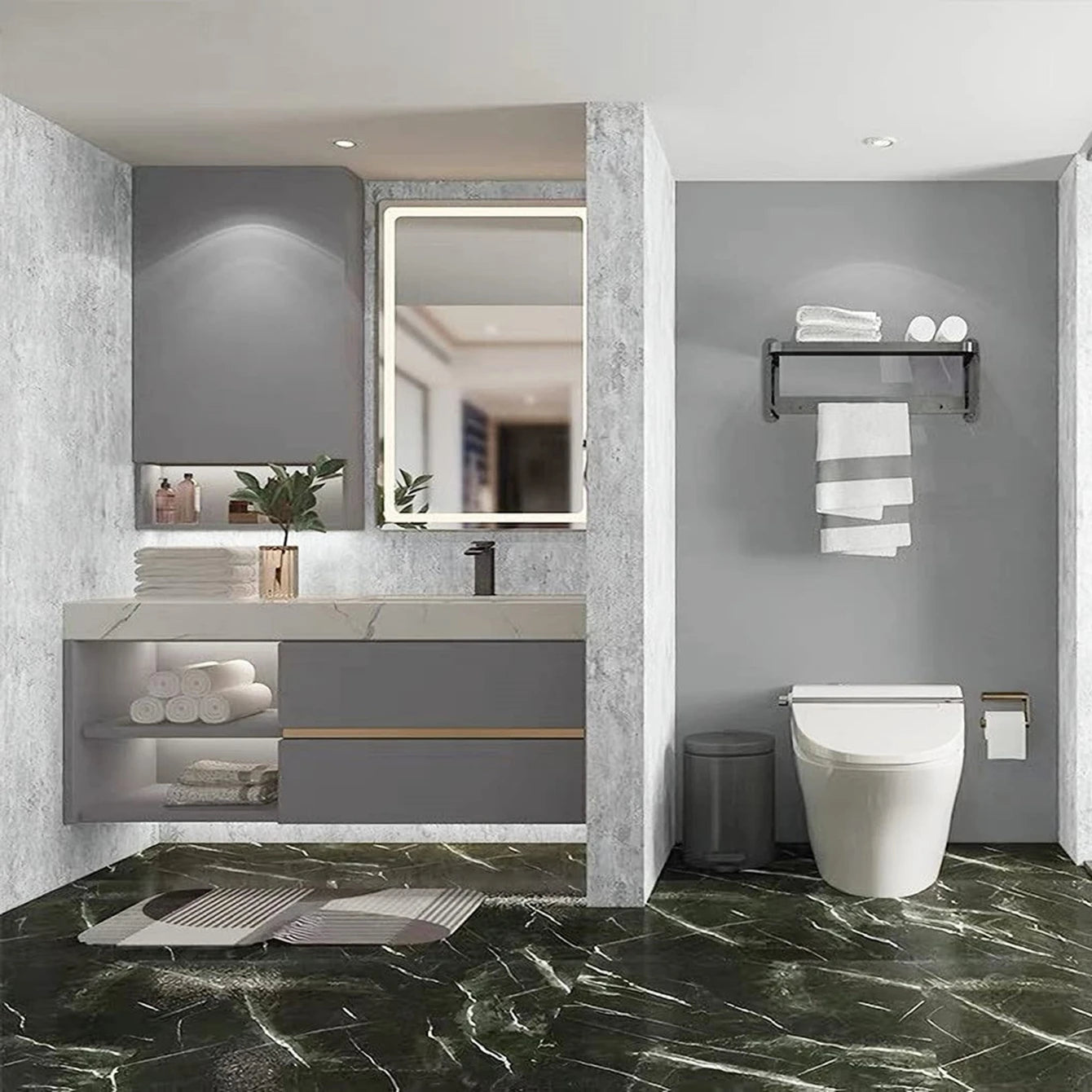 55 cm Breite, grün, matt, selbstklebende Folienaufkleber, verdickte Möbel, Küchenschränke, Tische, Wand, DIY - Renovierungstapete - FUXL - Shopify