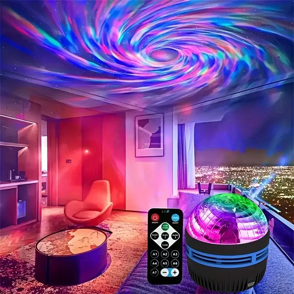 LED-Galaxie Projektor Licht mehrfarbige Fernbedienung für Schlafzimmer Dekoration Weihnachts stern Projektor Nachtlicht Neujahrs geschenk