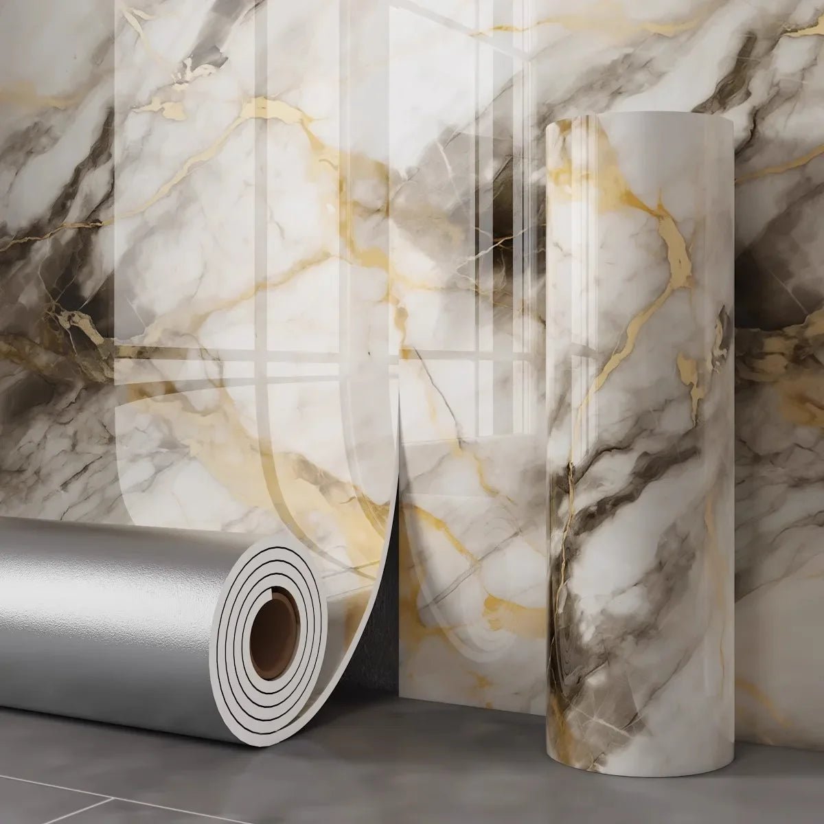 XEP Schaumstoff - Marmorimitat, selbstklebende Tapete, Dekor, Badezimmer, Schrank, Arbeitsplatte, Kontaktpapier, PVC, wasserdichte Wandaufkleber - FUXL - Shopify