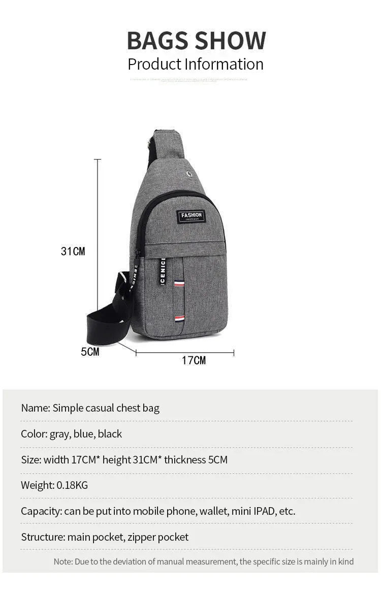 Wasserdichte Bauchtasche für Herren – Großes Fassungsvermögen, verstellbarer Gurt für Outdoor, Reisen, Laufen, Wandern & Radfahren