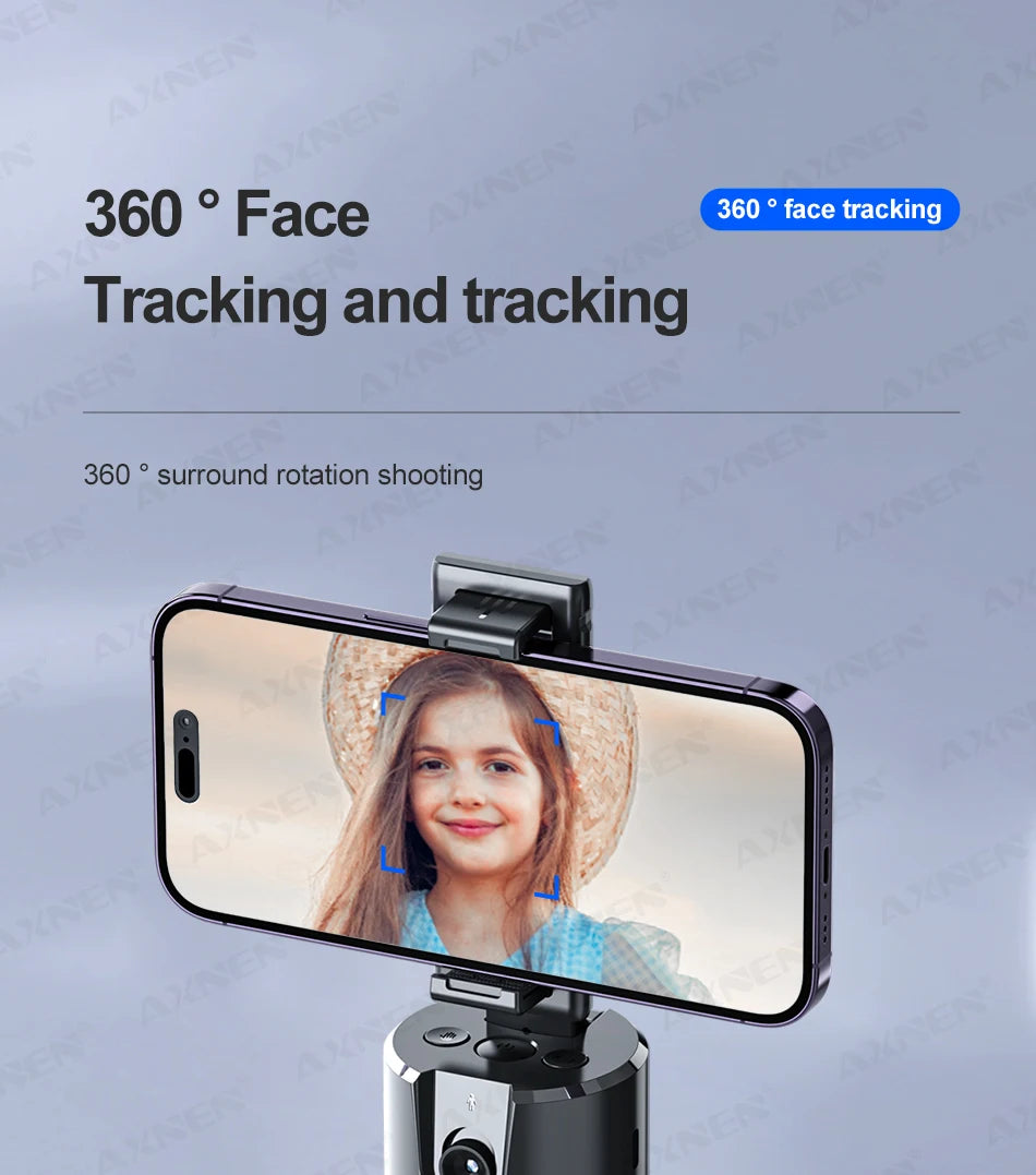 AXNEN P02 360 Rotation Follow-up Gimbal Stabilisator Einbeinstativ Desktop Tracking Gimbal mit Fernbedienung für Telefon Tiktok Live Fotografie - FUXL-Shopify