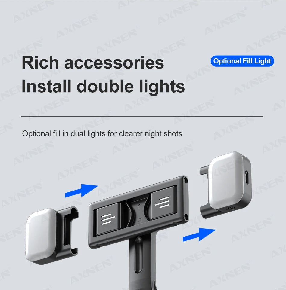 AXNEN P02 360 Rotation Follow-up Gimbal Stabilisator Einbeinstativ Desktop Tracking Gimbal mit Fernbedienung für Telefon Tiktok Live Fotografie - FUXL-Shopify
