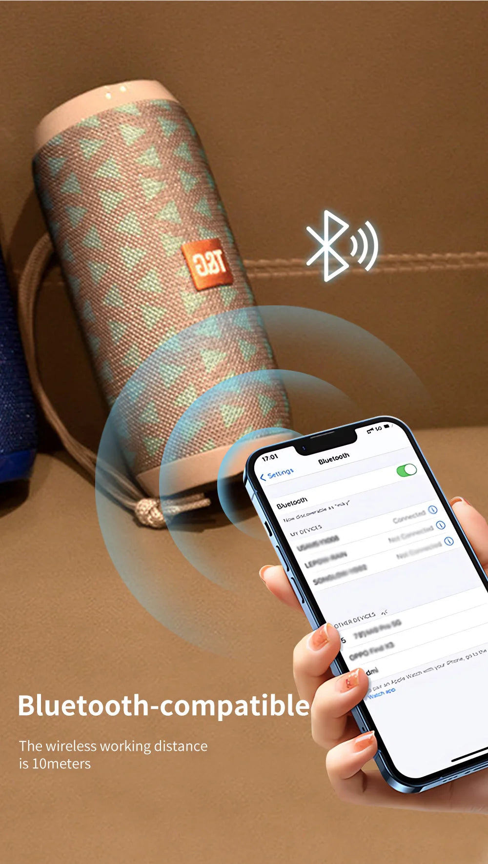 Bluetooth-Lautsprecher T&G TG117 Tragbare TWS-Soundbox Wasserdichter Lautsprecher Outdoor-Stereo-Surround-Lautsprecher unterstützen TF FM-Radio